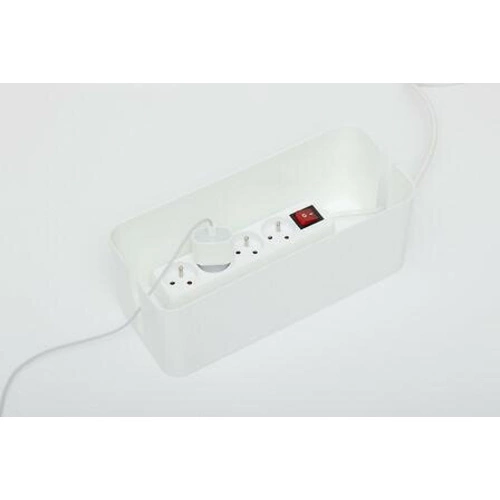 Organizer na kable i listwy zasilające biały