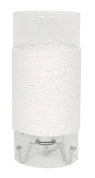 Lampa stołowa Wring 1x60W E27 chrom transparent / biały