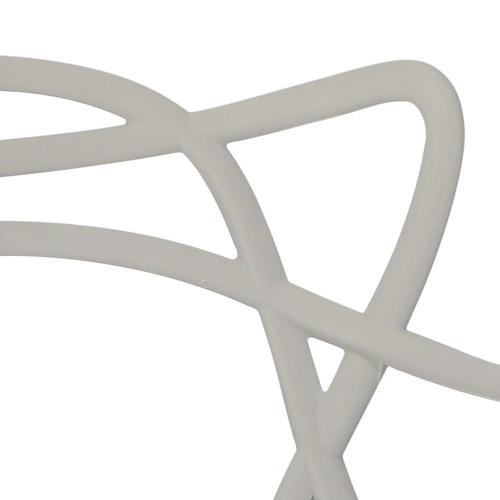 Krzesło do jadalni Lexi szare inspirowane Master chair nowoczesne, sztaplowane, z podłokietnikami