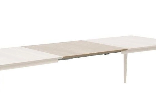 Dodatkowe blaty rozkładane do stołu jadalnianego Century Actona dąb biały skandynawski 50x100 cm