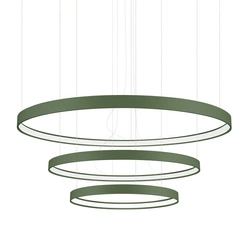 Żyrandol RIO 3 55/78/110 zielona oliwka LED 3000K