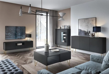 Zestaw mebli do salonu Marbren czarny