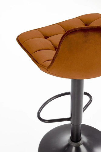 Hoker Plaid cynamonowy welurowy z oparciem regulowany nowoczesny do kuchni i wyspy Intesi