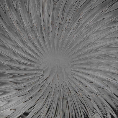 Wazon szklany Shell szary nowoczesny 32cm dekoracyjny na kwiaty Atmosphera