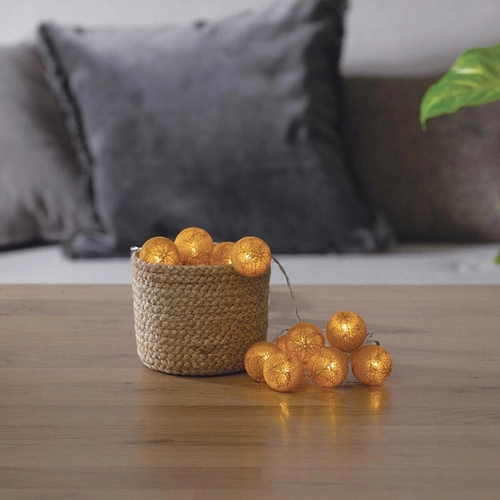 Girlanda Cotton balls żółte 16 lampek