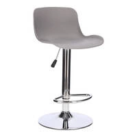 Hoker z oparciem Inge szary regulowany obrotowy nowoczesny do kuchni i wyspy Intesi