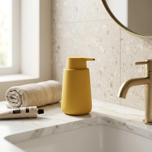 Dozownik na mydło Colors musztardowy