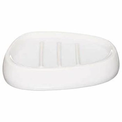 Mydelniczka ceramiczna Colors biała do łazienki nowoczesna owalna 5five simply smart
