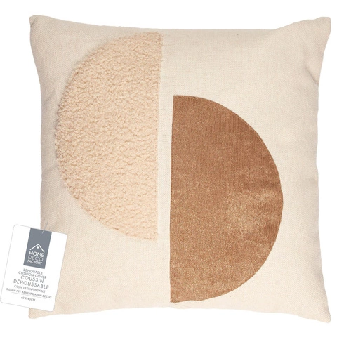 Poduszka dekoracyjna Japandi 40x40 beżowa minimalistyczna do salonu i sypialni Intesi
