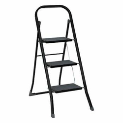Drabinka składana 3-stopniowa metalowa czarna