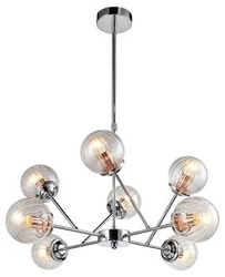Lampa wisząca Best 8x40W E14 chrom+miedź