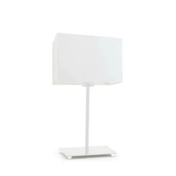 Lampka nocna do sypialni nowoczesna biała z abażurem AMALFI LYSNE 40 cm skandynawska