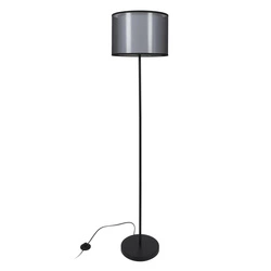Intesi Shade lampa stojąca czarna z abażurem nowoczesna do salonu i sypialni 150 cm