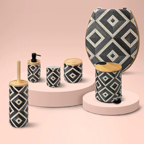 Kubek na szczoteczki do zębów Canvas dolomitowy nowoczesny do łazienki czarny 5five