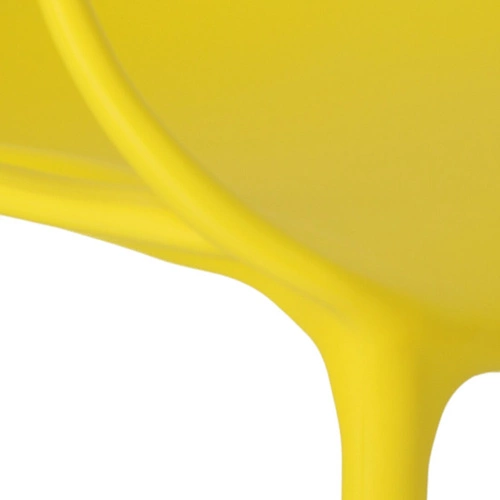 Krzesło Lexi żółte inspirowane Master chair do jadalni nowoczesne sztaplowane z podłokietnikami