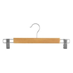 5five simply smart zestaw 3 drewnianych wieszaków na spodnie i spódnice do szafy z klipsami