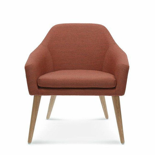 Krzesło tapicerowane Fameg Shell dąb premium z podłokietnikami do jadalni personalizowane