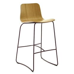 Hoker z oparciem Hips Fameg personalizowany industrialny do kuchni i jadalni drewniany 74 cm