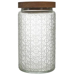Słoik Cisele z pokrywką z akacji 1l witraż