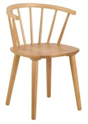 Krzesło drewniane Ida Actona do jadalni i kuchni skandynawskie z podłokietnikami naturalne
