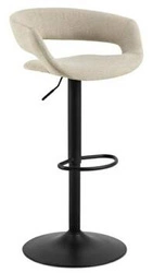 Hoker Grace beżowy tapicerowany z oparciem regulowany nowoczesny do kuchni i wyspy Actona