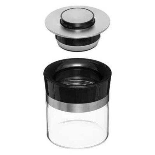 Pojemnik szkło/ stal nierdzewna  z pokrywką push 0,7L