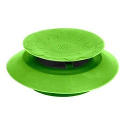 Korek do zlewu kuchennego silikonowy zielony Intesi okrągły szczelny odporny na wodę