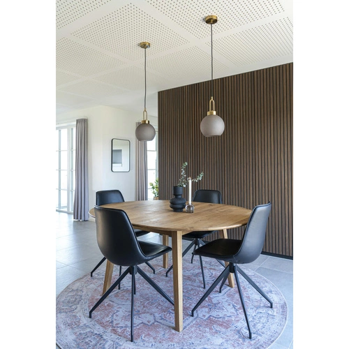 Krzesło Monaco obrotowe skandynawskie czarne ekoskóra do jadalni i salonu Intesi