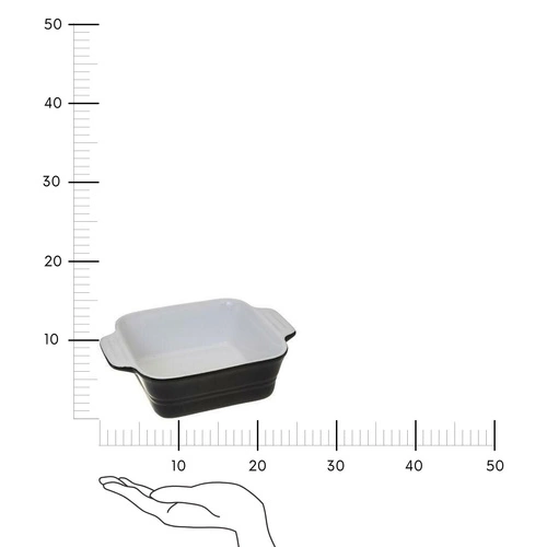 Naczynie gliniane kwadratowe czarne