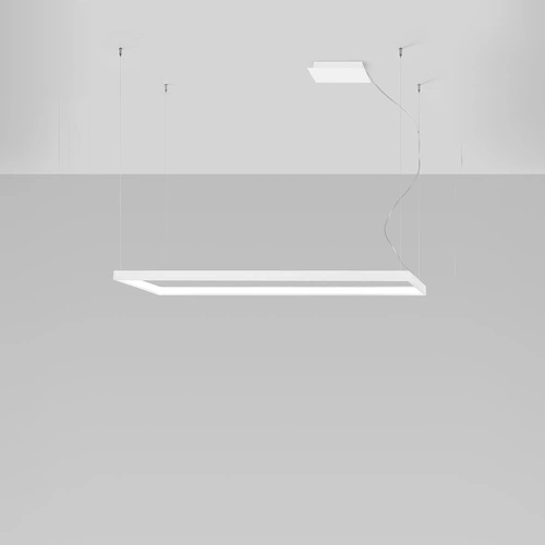 Żyrandol LED Tuula L biały nowoczesny do salonu loftowy metalowy 150 cm Thoro