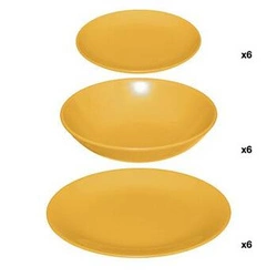 Zastawa stołowa Colorama 18-częściowa     żółta