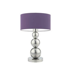 Lampka HONOLULU abażur fioletowy stelaż srebrny