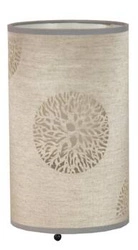 Lampka nocna do sypialni Perla beżowa nowoczesna z abażurem CANDELLUX LIGHTING 25 cm