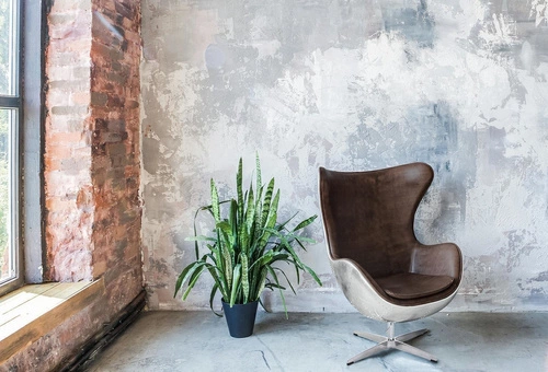 Fotel Jajo obrotowy z ekoskóry brązowy D2.DESIGN do salonu nowoczesny glamour