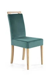 Krzesło do jadalni Alabama Velvet zielone tapicerowane welur na bukowych nogach Intesi