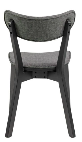 Krzesło Roxby tapicerowane szare/czarne OUTLET