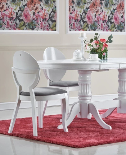 Stół rozkładany do jadalni Richard 2 biały nowoczesny blat MDF 150-190x90 cm Intesi