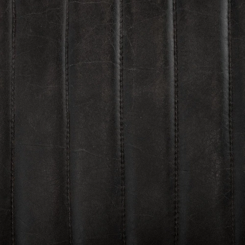 Hoker skórzany Dario czarny z oparciem loftowy do kuchni i jadalni Atmosphera 73 cm