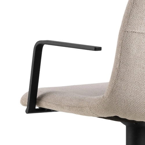 Hoker Pablo beżowy obrotowy z oparciem i podłokietnikami do kuchni nowoczesny Actona