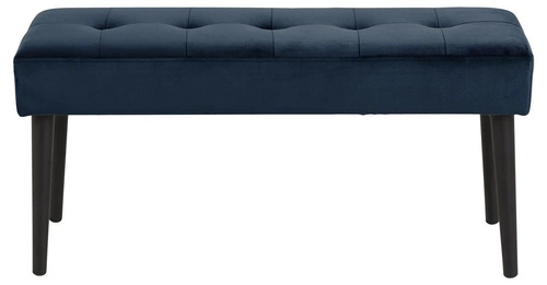 Ławka tapicerowana do przedpokoju Glory VIC navy blue pikowana welurowa glamour 95 cm Actona