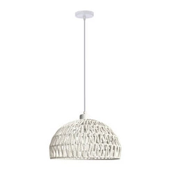 Lampa wisząca Balli biały 1x40W E27 abażur biały