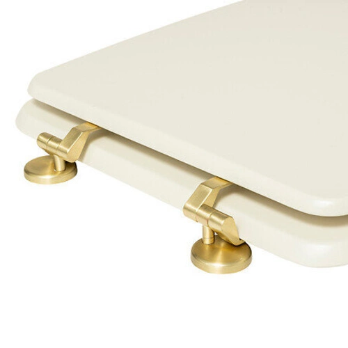 Duo beżowa deska sedesowa z duroplastu do toalety