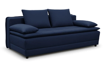 Nowoczesna sofa rozkładana Mikkeli z funkcją spania do salonu granatowa 2-osobowa