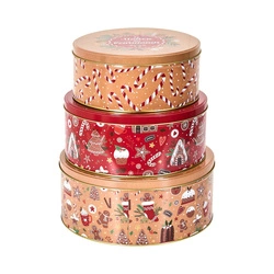 Zestaw metalowych świątecznych pudełek dekoracyjnych Intesi do kuchni i salonu