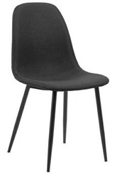 Krzesło tapicerowane Celia czarne do jadalni i kuchni nowoczesne skandynawskie Actona