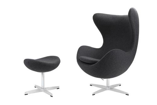 Podnóżek Jajo kaszmir inspirowany Egg szary ciemny 41