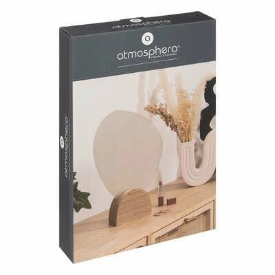 Lustro stojące Olm owalne do makijażu w drewnianej ramie boho Atmosphera 36 cm