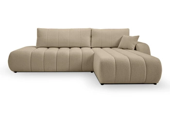 Narożnik Hobro z funkcją spania prawy     beżowy Lambi 5