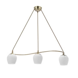 Lampa wisząca Serano patynowy 3x60W E27 klosz biały