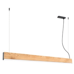 Lampa wisząca LED LYKKE 150 nowoczesna drewniana do salonu, kuchni lub nad wyspę